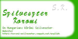 szilveszter koromi business card